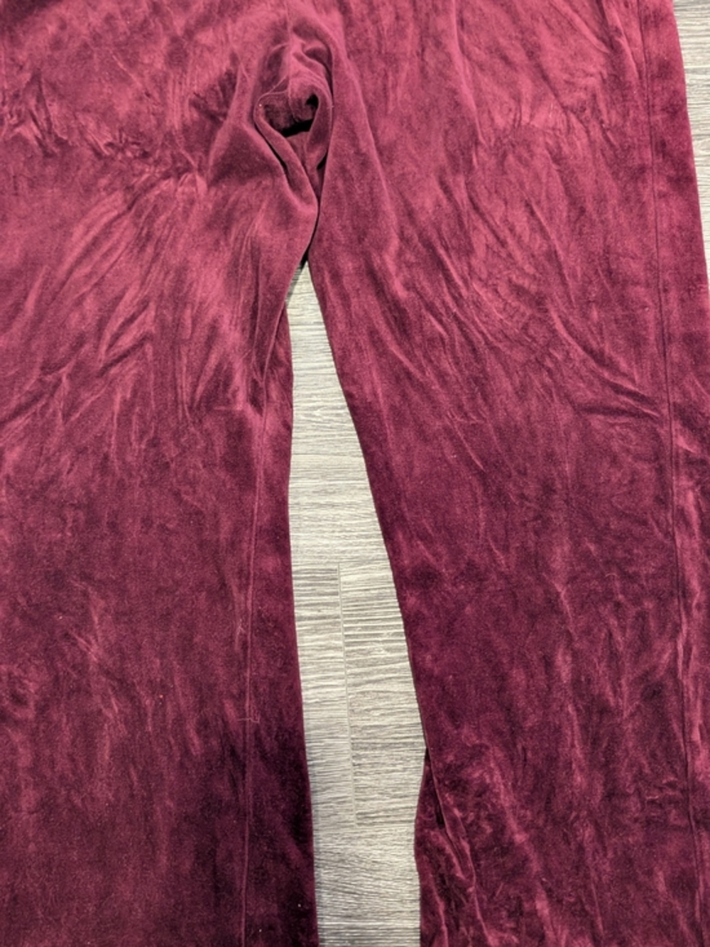 Velour Lounge Pants in Deep Burgundy